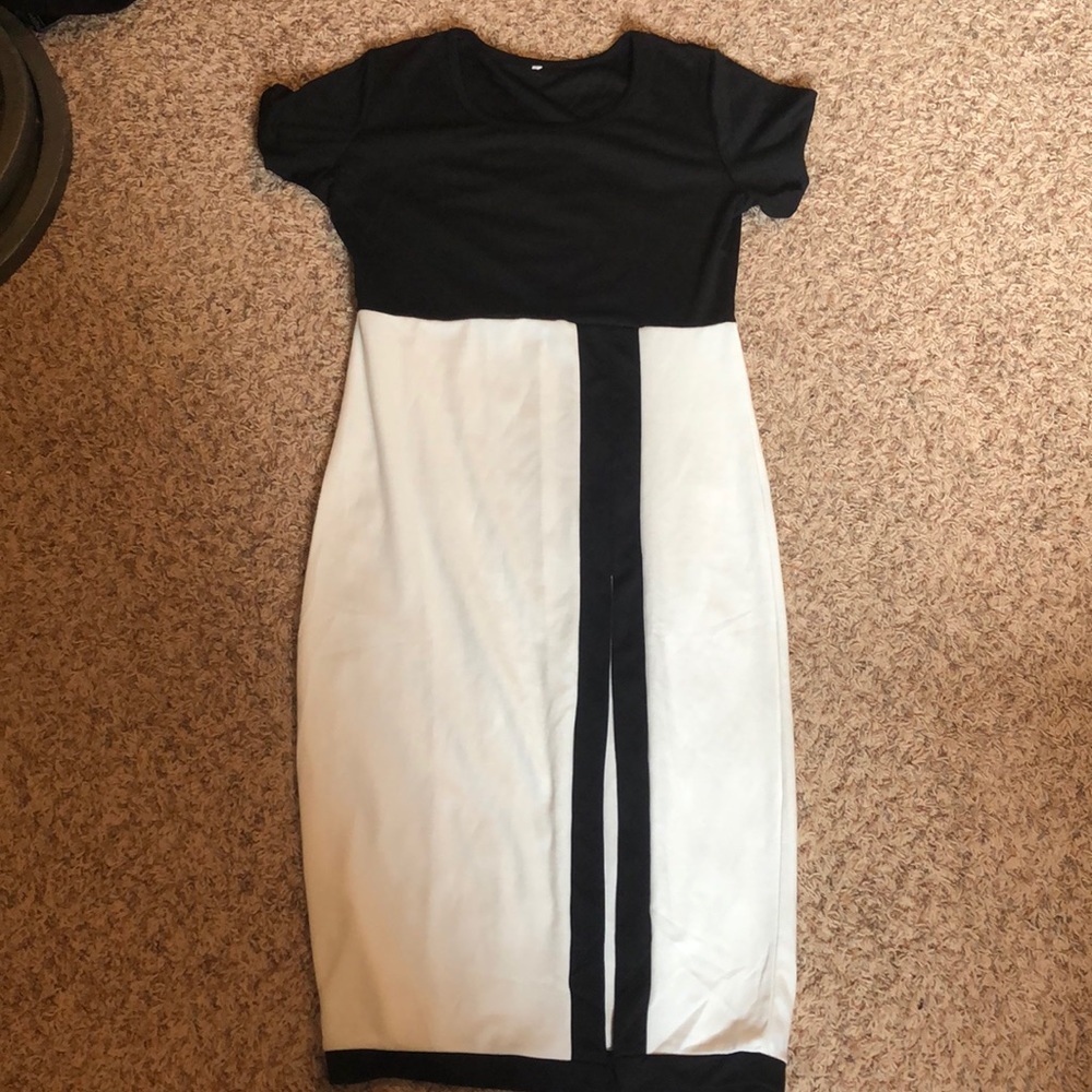 Beautiful black and white dress